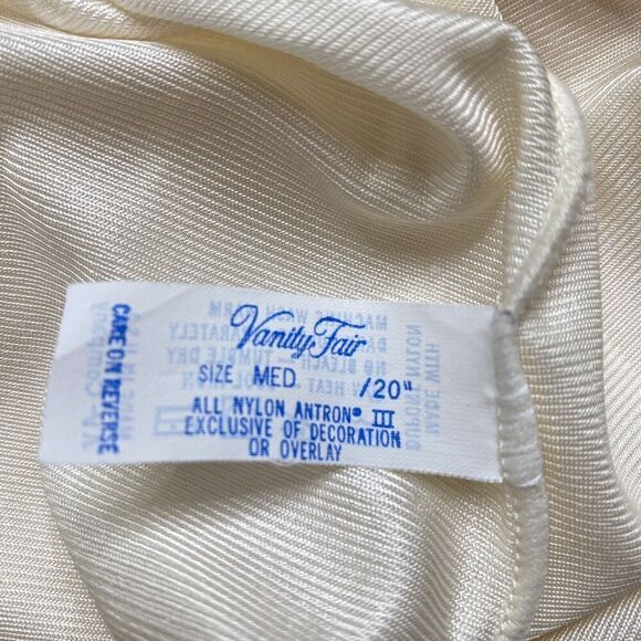 Vintage Vanity Fair Half Slip Women's Size Medium Ivory Side Slit - Picture 3 of 4